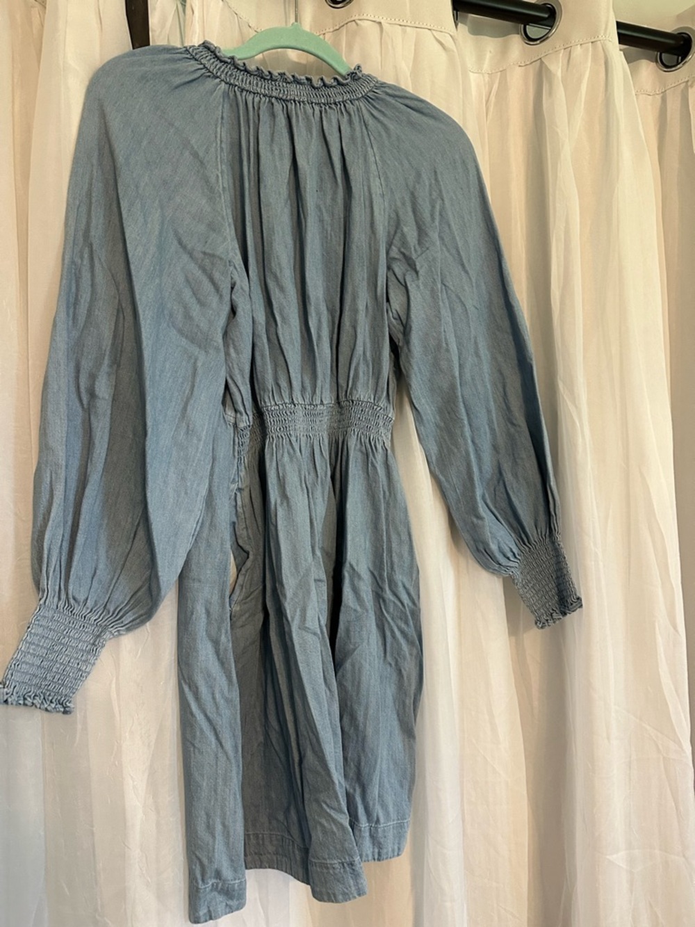 Old Navy Light Blue Cotton Tunic Dress with Pocketa - Picture 10 of 10